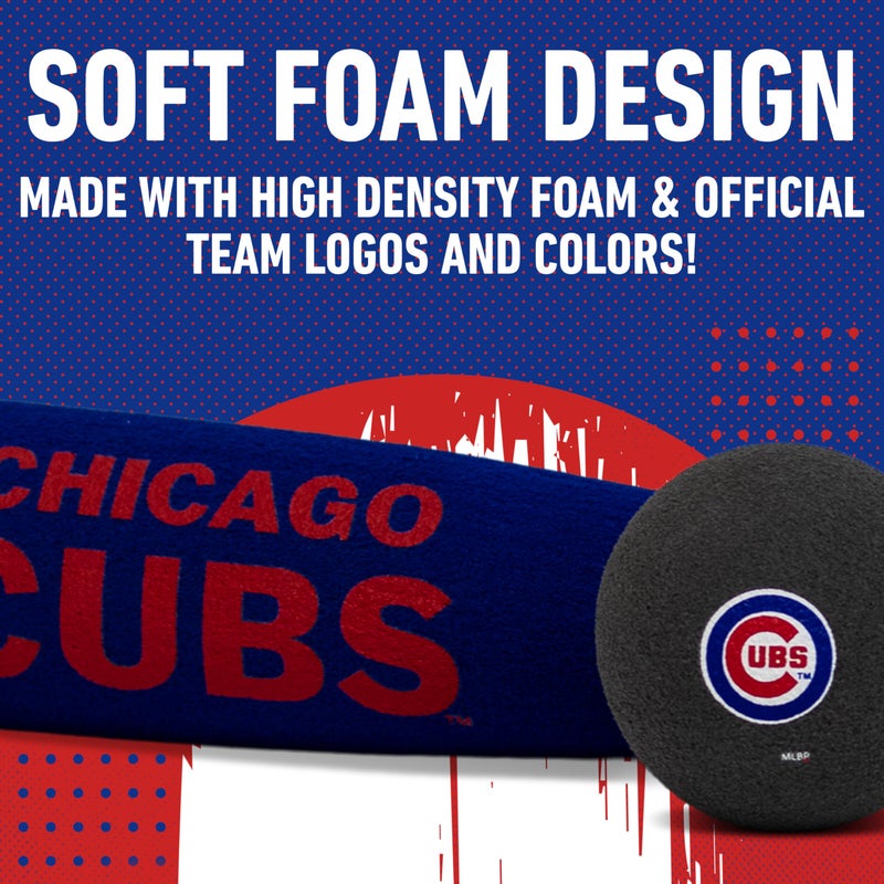 Franklin Sports MLB Chicago Cubs Team Jumbo Foam Bat and Ball Set, 21-Inch, Blue - Image 3